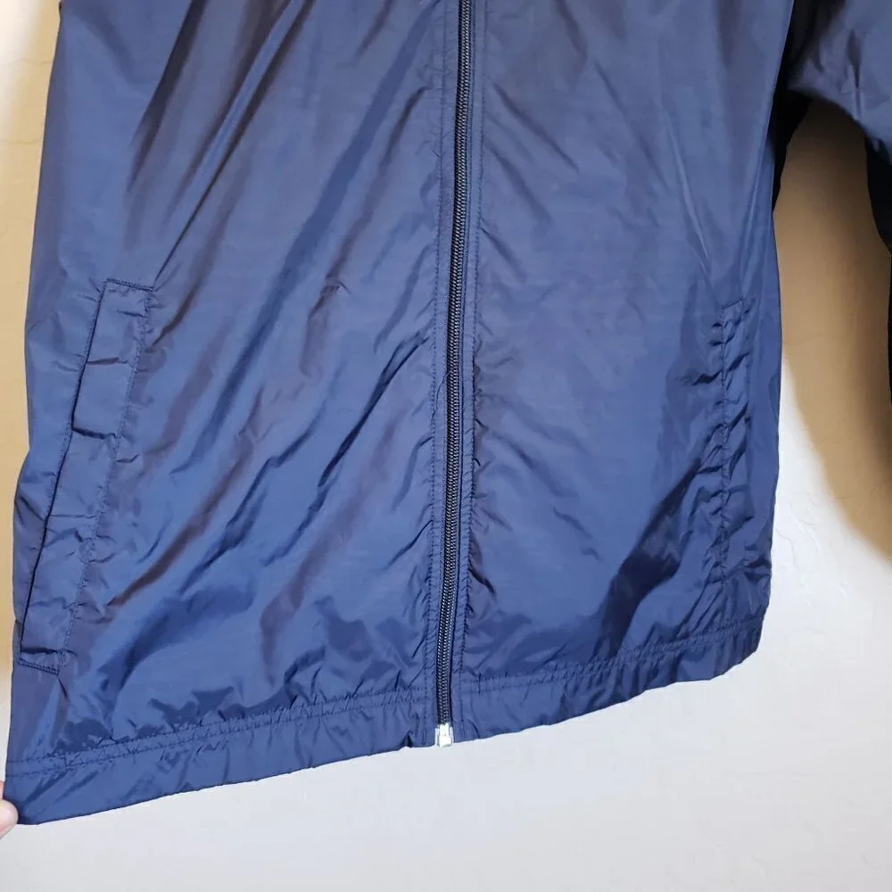 Adidas Kid's Vintage Y2K Windbreaker Jacket Mesh Lined Full Zip Blue Size Large